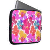 Farbenfrohe Neon Moderne Blume Muster Laptopschutzhülle (Vorne Rechts)