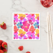 Farbenfrohe Neon Moderne Blume Muster Serviette (Beispiel)