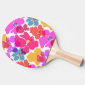 Farbenfrohe Neon Moderne Blume Muster Tischtennis Schläger (Seitenansicht)