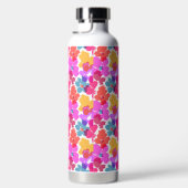 Farbenfrohe Neon Moderne Blume Muster Trinkflasche (Rechts)