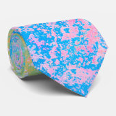 Farbenfrohe Neon Pastel Sky Alkohol Tinte Abstrakt Krawatte (Gerollt)