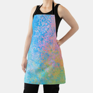 Farbenfrohe Neon Pastel Sky Alkohol Tinte Abstrakt Schürze