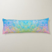 Farbenfrohe Neon Pastel Sky Alkohol Tinte Abstrakt Seitenschläferkissen (Rückseite)