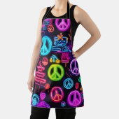 Farbenfrohe Neon Peace Pattern Schürze (InSitu)