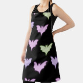 Farbenfrohe Neon Pink Lila grüne Fledermäuse Hallo Schürze (InSitu)