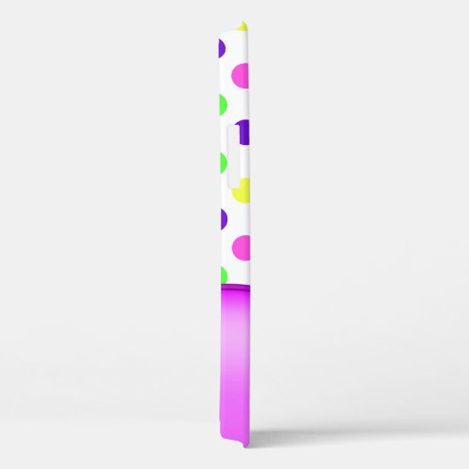 Farbenfrohe Neon Polka Dots iPhone Case-Mate iPhone Hülle (Rückseite / Rechts)