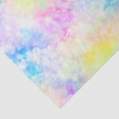 Farbenfrohe Neon Rainbow Galaxy Cloud Sky Seidenpapier (Ausschnitt)
