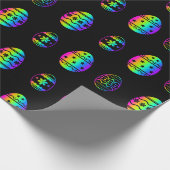 Farbenfrohe Neon Regenbogen Ostereier Muster Schwa Geschenkpapier (Ecke)