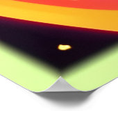 Farbenfrohe Neon Spirale Abstrakte Kunst Poster (Ecke)