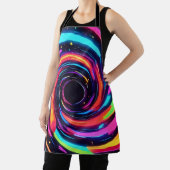 Farbenfrohe Neon Spirale Abstrakte Kunst Schürze (InSitu)