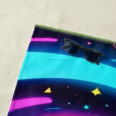 Farbenfrohe Neon Spirale Abstrakte Kunst Strandtuch (Beispiel)