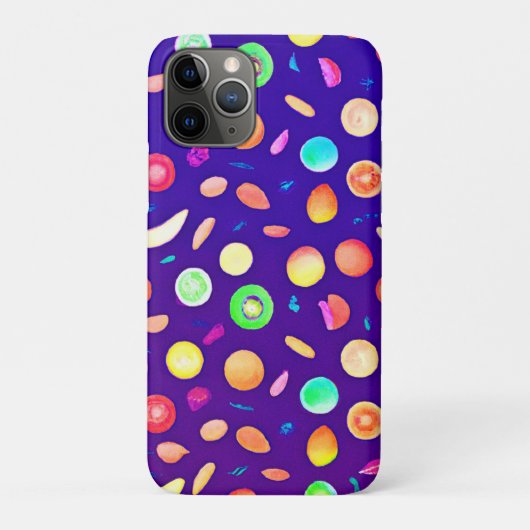 Farbenfrohe Neon Tropical Frucht Muster Case-Mate iPhone Hülle (Rückseite)