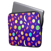Farbenfrohe Neon Tropical Frucht Muster Laptopschutzhülle (Vorderseite Links)