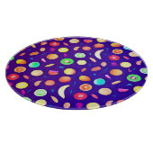 Farbenfrohe Neon Tropical Frucht Muster Schneidebrett (Ecke)
