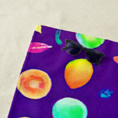 Farbenfrohe Neon Tropical Frucht Muster Strandtuch (Beispiel)
