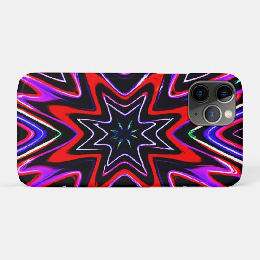 Farbenfrohe Neon Vibes Pattern Case-Mate iPhone Hülle (Rückseite (Horizontal))