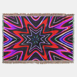 Farbenfrohe Neon Vibes Pattern Decke