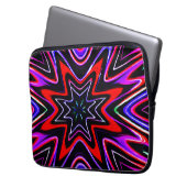 Farbenfrohe Neon Vibes Pattern Laptopschutzhülle (Vorderseite Links)