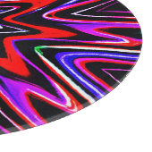 Farbenfrohe Neon Vibes Pattern Schneidebrett (Ecke)