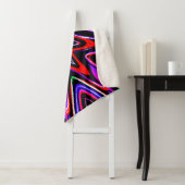 Farbenfrohe Neon Vibes Pattern Sherpadecke (Beispiel)