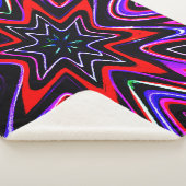 Farbenfrohe Neon Vibes Pattern Sherpadecke (3/4)