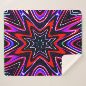 Farbenfrohe Neon Vibes Pattern Sherpadecke (Vorderseite (Horizontal))