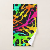 Farbenfrohe Neonfarbenanstriche für Spritzer Badhandtuch Set (Handtuch)