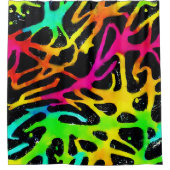 Farbenfrohe Neonfarbenanstriche für Spritzer Duschvorhang (Vorderseite)