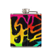 Farbenfrohe Neonfarbenanstriche für Spritzer Flachmann (Rückseite)