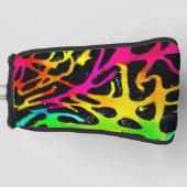 Farbenfrohe Neonfarbenanstriche für Spritzer Golf Headcover (Vorderseite)