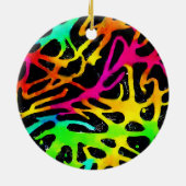 Farbenfrohe Neonfarbenanstriche für Spritzer Keramik Ornament (Hinten)