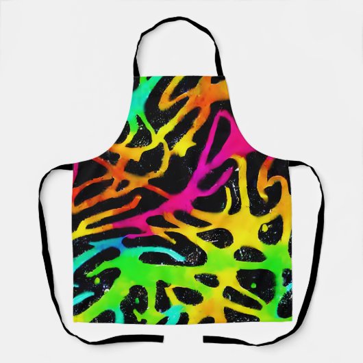 Farbenfrohe Neonfarbenanstriche für Spritzer Schürze (Vorderseite)