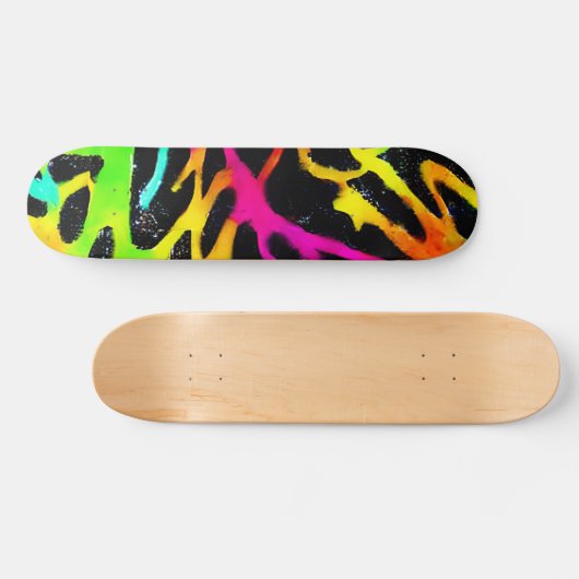 Farbenfrohe Neonfarbenanstriche für Spritzer Skateboard (Horizontal)