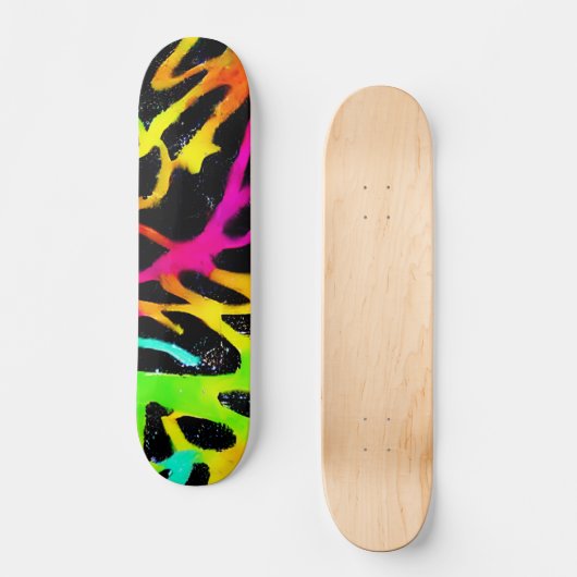 Farbenfrohe Neonfarbenanstriche für Spritzer Skateboard (Vorderseite)