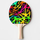 Farbenfrohe Neonfarbenanstriche für Spritzer Tischtennis Schläger (Vorderseite)