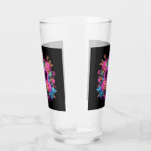 Farbenfrohe Neonherz Valentinstag Glas (Rechts)