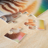 Farbenfrohe Neonleuchten Sweet Little Cat Puzzle (Seite)