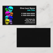 Farbenfrohe Neonskulpturen Visitenkarte (Vorne/Hinten)