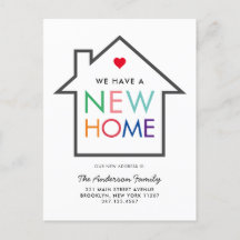 Farbenfrohe neue Zuhause-Änderung beim Umzug des A