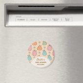 Farbenfrohe neutrale Pumpkin Pattern Baby Dusche b Magnet (In Situ (Geschirrspüler))