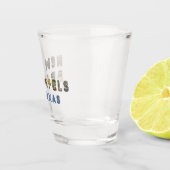 Farbenfrohe New Braunfels TX Deutsche City Topogra Schnapsglas (Rechts)