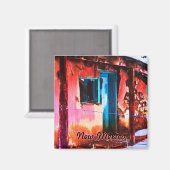 Farbenfrohe New Mexico Adobe Gebäude Magnet (Vorderseite/Rückseite)