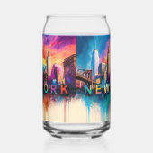 Farbenfrohe New York City Skyline Dosenglas (Rechts)