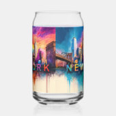 Farbenfrohe New York City Skyline Dosenglas (Links)