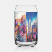 Farbenfrohe New York City Skyline Dosenglas (Rechts)