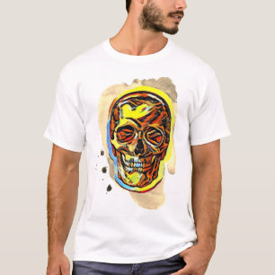 Farbenfrohe NFT wie digitaler Schädel Zeichnend T-Shirt