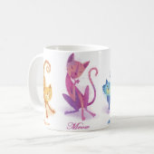 Farbenfrohe Niedlich Happy Cats Tasse (Vorderseite Links)