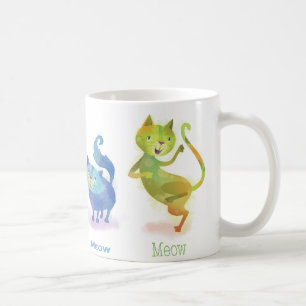 Farbenfrohe Niedlich Happy Cats Tasse