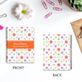 Farbenfrohe Niedliche Blütenmuster nahtlos Notizblock