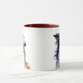 Farbenfrohe Niedliche Borzoi | Lebhafte Greyhound Tasse (Zentrum)